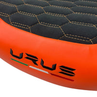 Backless Car Seat for Kids with Orange Leather | Lamborghini Urus