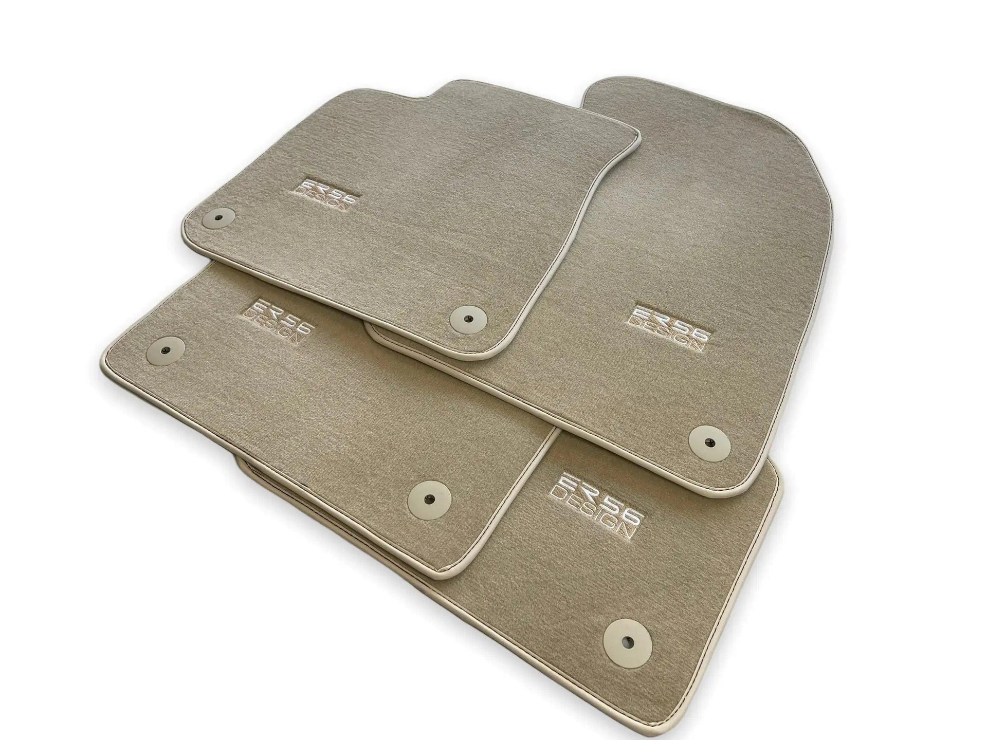 Beige Floor Mats for A6 - C8 Avant (2018-2023) | ER56 Design - AutoWin