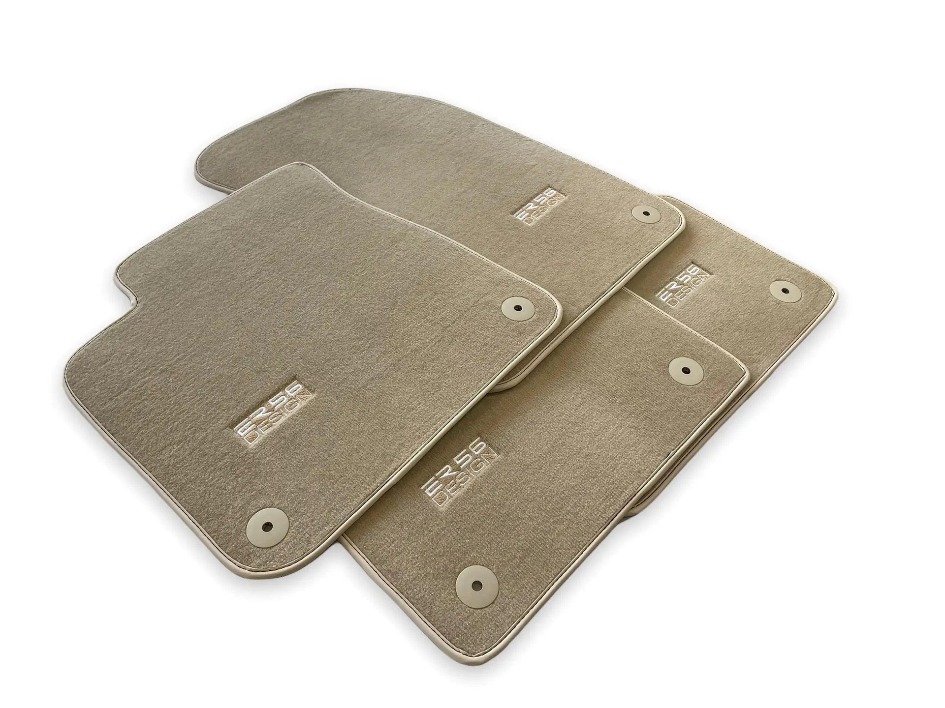 Beige Floor Mats for Audi A5 - 8F7 Convertible (2009-2017) | ER56 Design - AutoWin