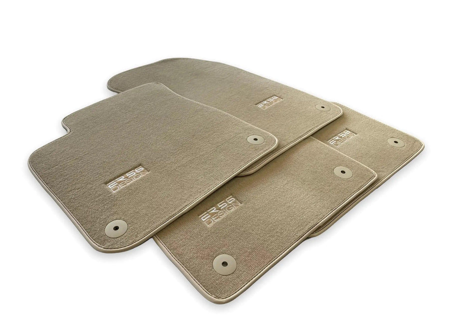 Beige Floor Mats for Audi A6 - C6 Sedan Facelift (2008-2011) | ER56 Design - AutoWin
