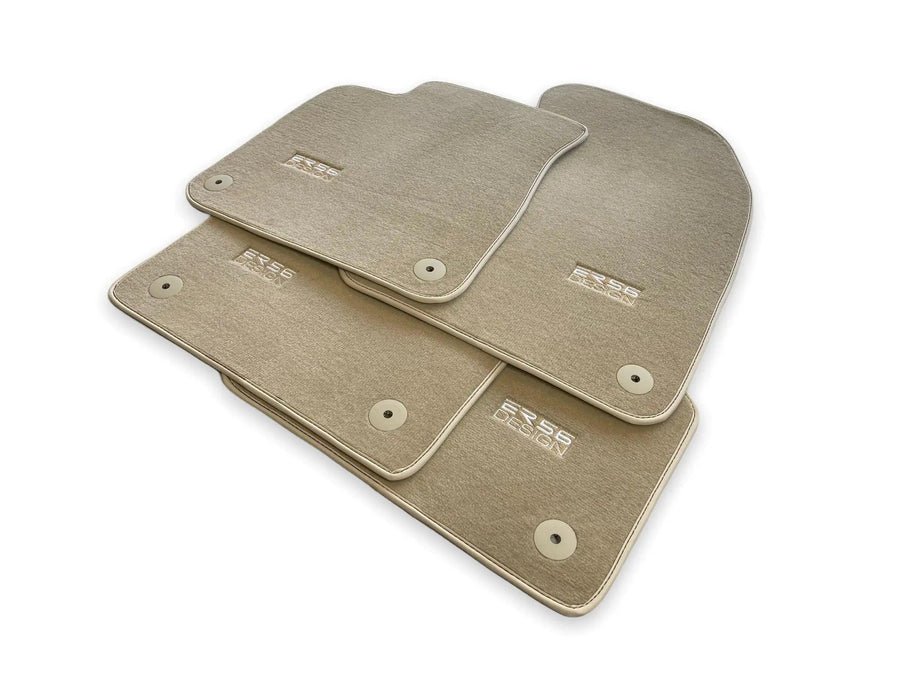 Beige Floor Mats for Audi A6 - C6 Sedan Facelift (2008-2011) | ER56 Design - AutoWin