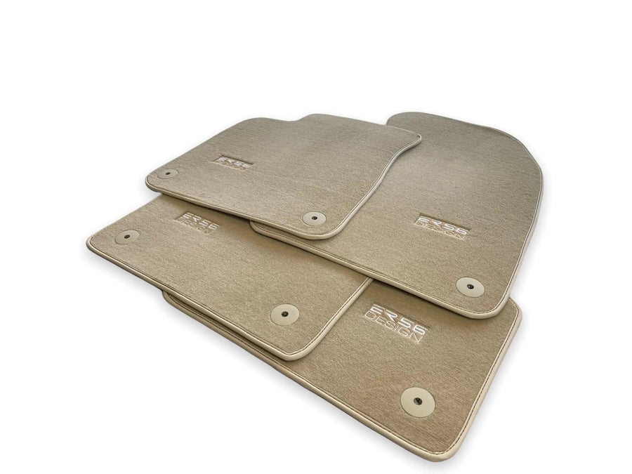 Beige Floor Mats for Audi A6 - C6 Sedan Facelift (2008-2011) | ER56 Design - AutoWin