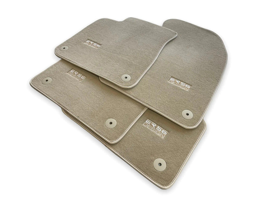 Beige Floor Mats for Audi A6 - C6 Sedan Facelift (2008-2011) | ER56 Design - AutoWin