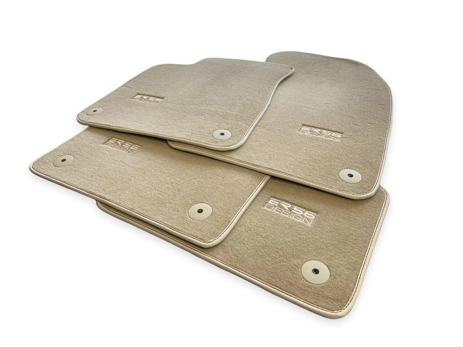 Beige Floor Mats for Audi A6 - C6 Sedan Facelift (2008-2011) | ER56 Design - AutoWin