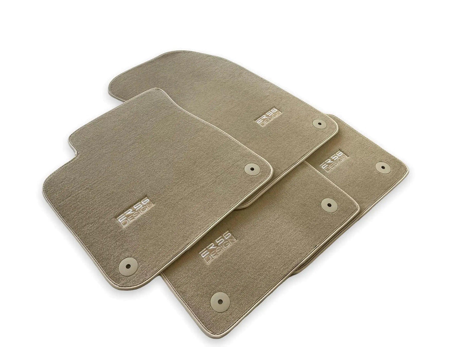Beige Floor Mats for Audi A6 - C6 Sedan Facelift (2008-2011) | ER56 Design - AutoWin