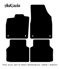 Beige Floor Mats for Audi Q4 E-tron Sportback (2021-2024) | ER56 Design - AutoWin