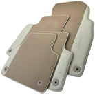 Beige Floor Mats for Bentley Bentayga (2015-2023) with Leather - AutoWin
