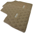 Beige Floor Mats for Bentley Continental GT (2003–2011) with Leather | ER56 Design - AutoWin