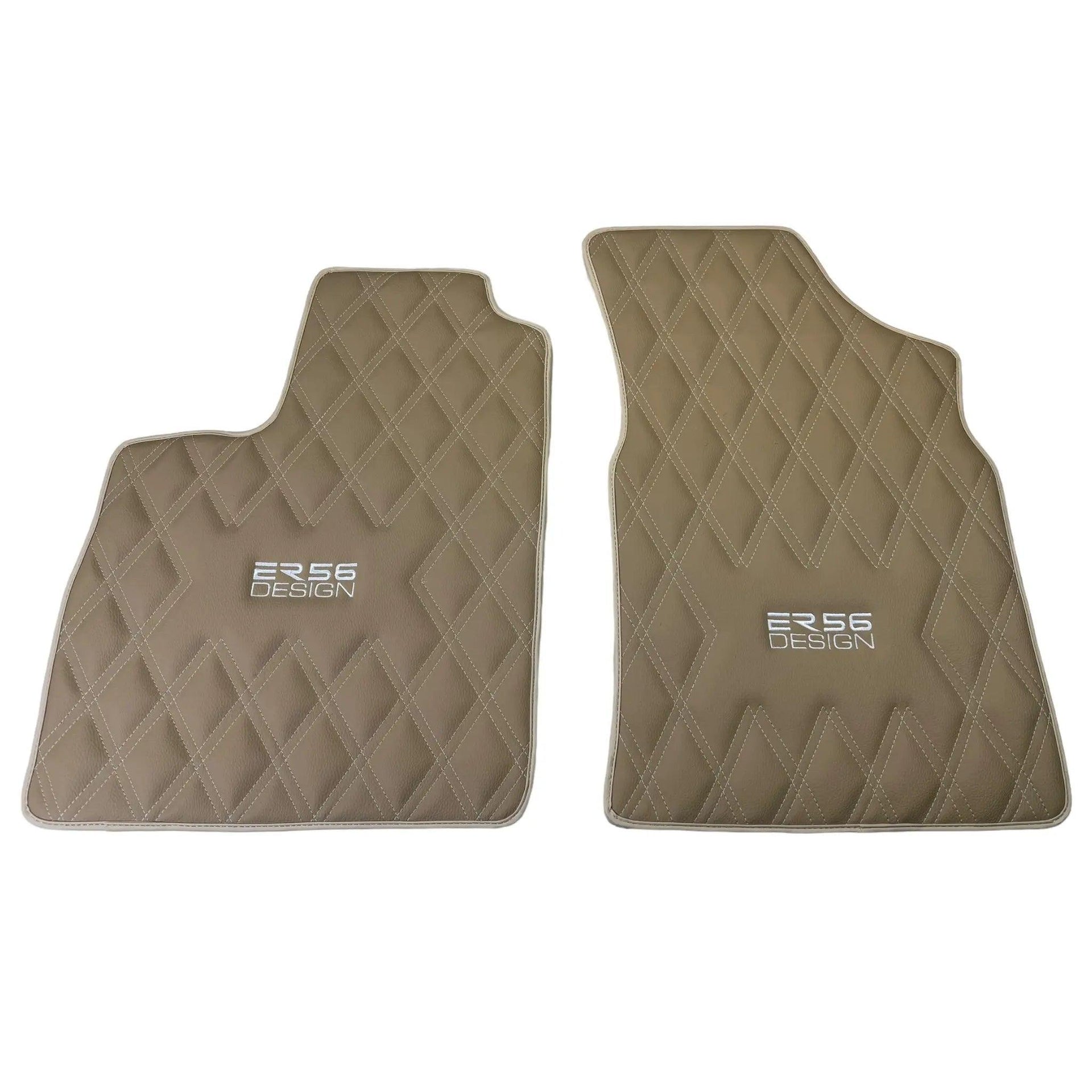 Beige Floor Mats for Bentley Continental GT (2011–2018) with Leather | ER56 Design - AutoWin