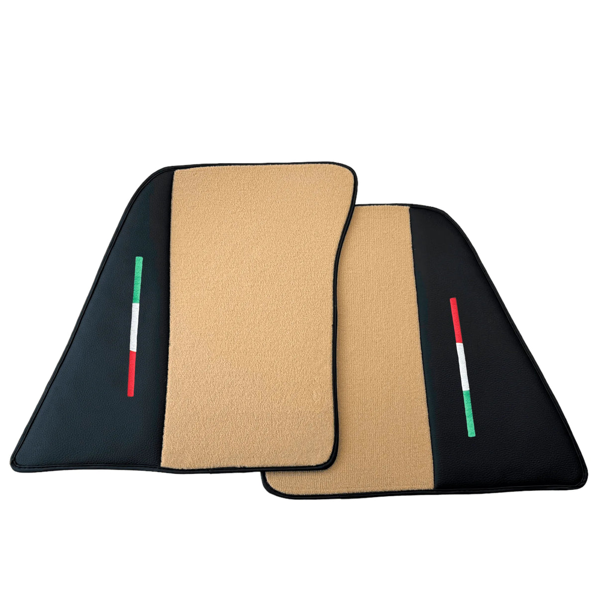 Beige Floor Mats for Ferrari 296 GTB (2022-2027) with Leather