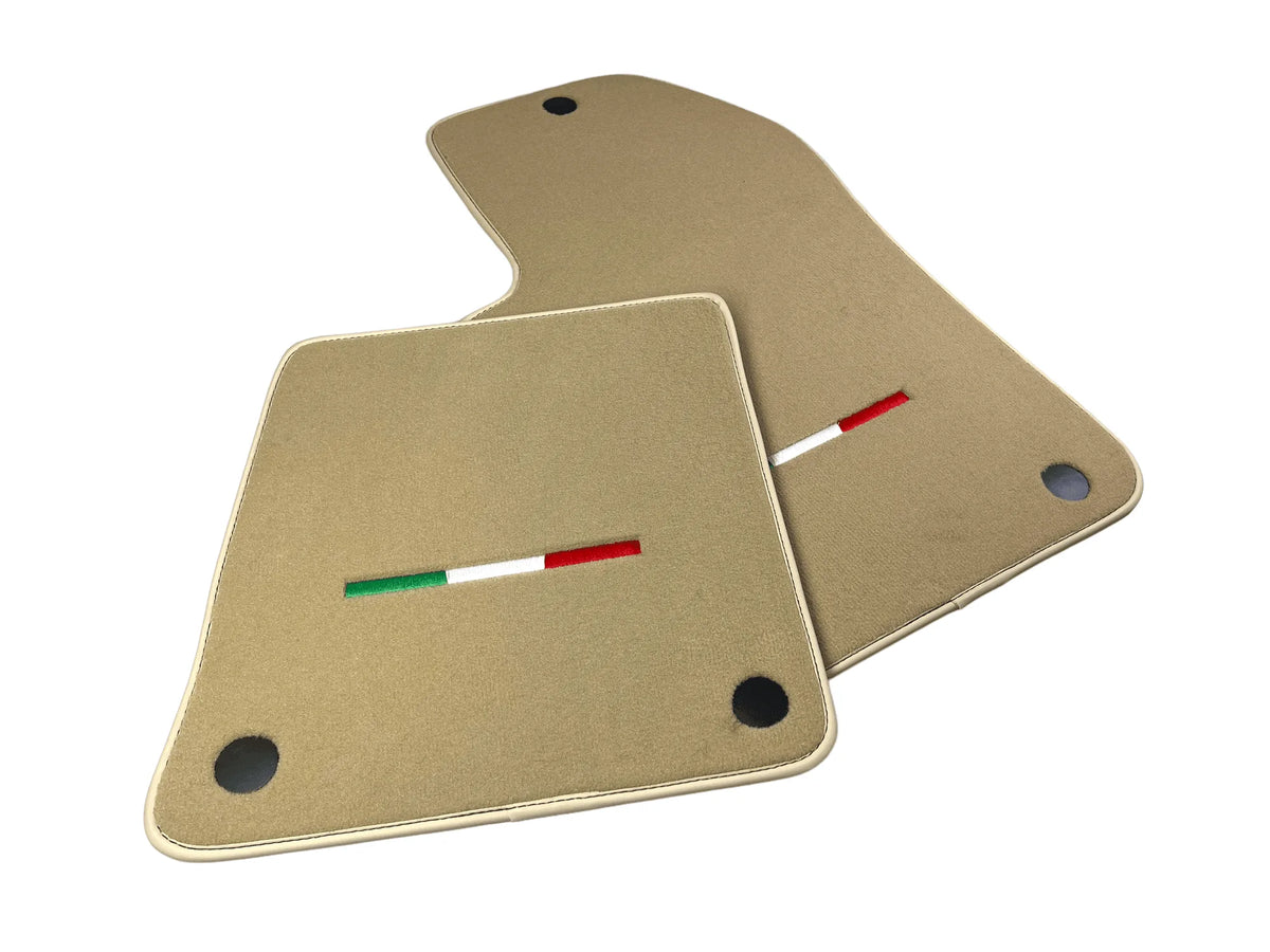 Beige Floor Mats For Ferrari 612 Scaglietti 2005-2011 Italian Edition - AutoWin