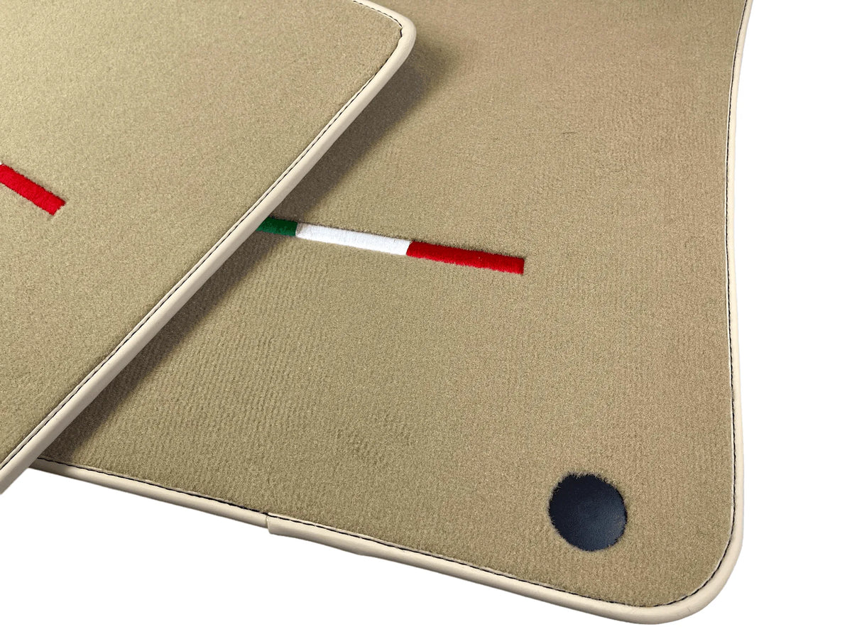 Beige Floor Mats For Ferrari 612 Scaglietti 2005-2011 Italian Edition - AutoWin