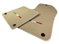 Beige Floor Mats For Ferrari 612 Scaglietti 2005-2011 Italian Edition - AutoWin