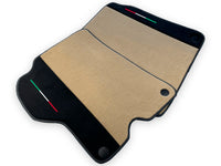 Beige Floor Mats For Ferrari California 2008-2014 With Alcantara - AutoWin