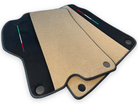 Beige Floor Mats For Ferrari California 2008-2014 With Alcantara - AutoWin
