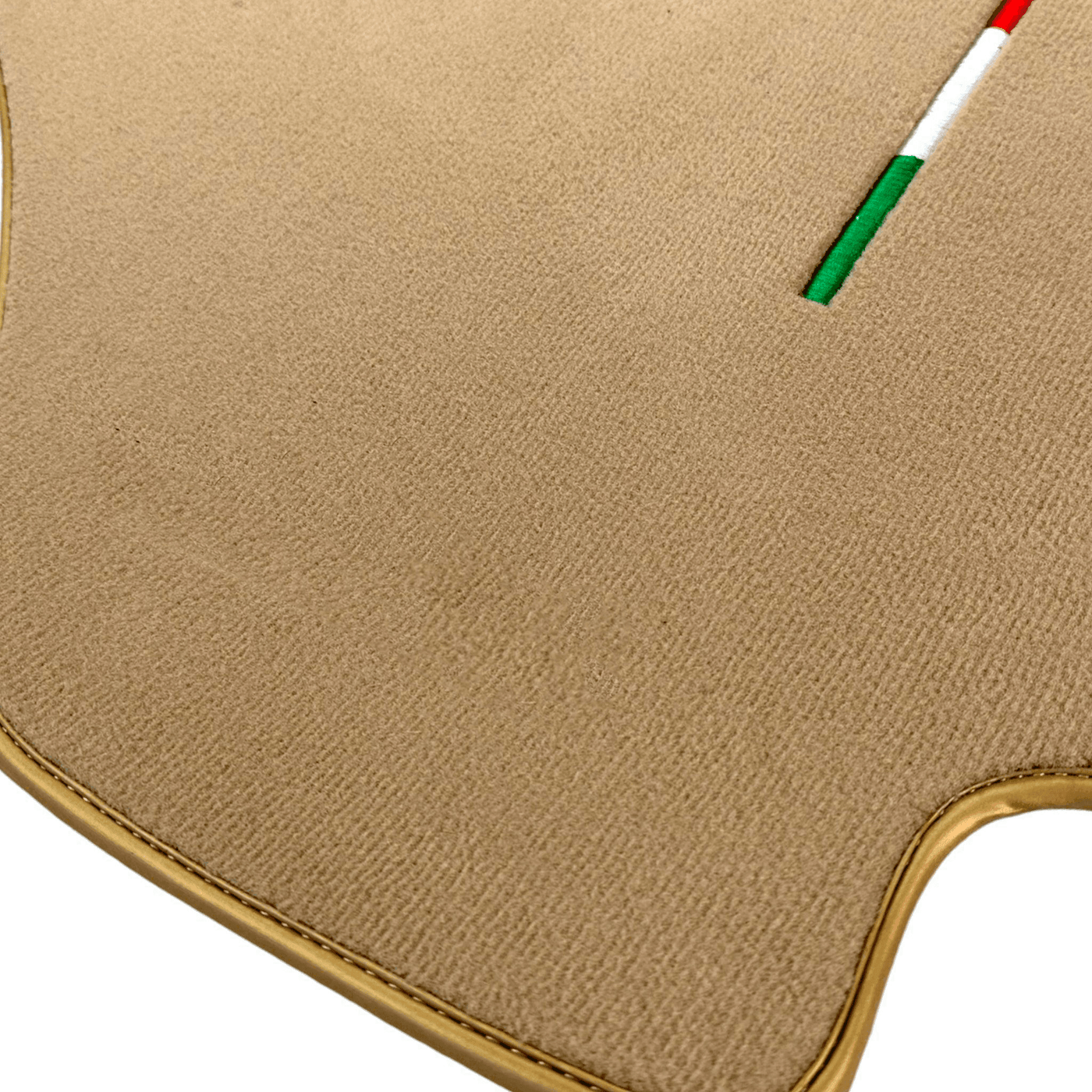 Beige Floor Mats For Ferrari F355 1994-1999 | Golden Color Trim - AutoWin