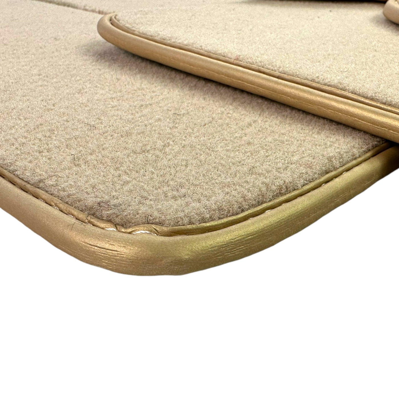 Beige Floor Mats For Ferrari F355 1994-1999 | Golden Color Trim - AutoWin