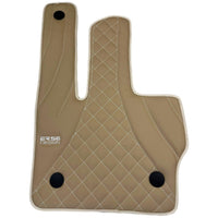 Beige Leather Floor Mats for Mercedes-Benz G Class W461 (1979-2008) ER56 Design - AutoWin