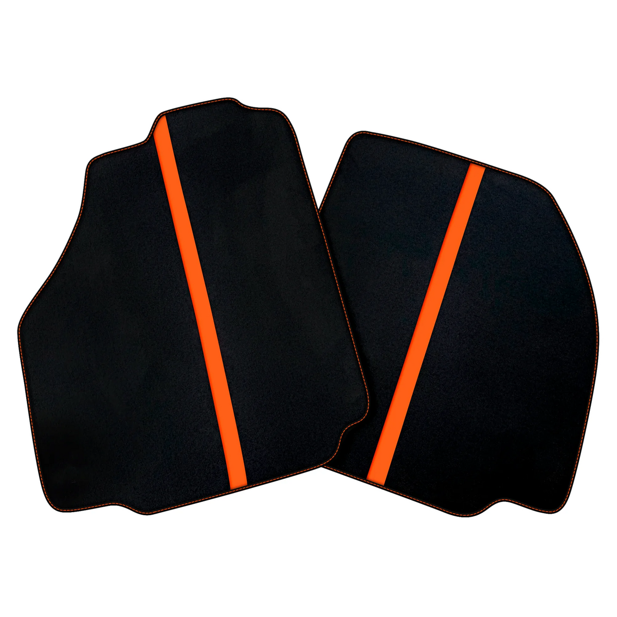 Black Car Floor Mats with Leather Line for Ferrari 488 GTB (2016-2022) | Various Colors