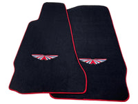 Black Floor Mats For Aston Martin DB11 (2016–2023) Red Trim - AutoWin