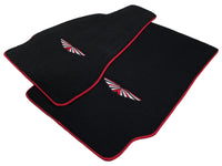 Black Floor Mats For Aston Martin Vanquish (2012–2018) Red Trim - AutoWin