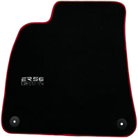 Black Floor Mats For Audi A6 - C8 Sedan (2018-2023) ER56 Design with Red Trim - AutoWin