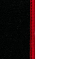 Black Floor Mats For Audi A6 - C8 Sedan (2018-2023) ER56 Design with Red Trim - AutoWin