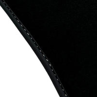 Black Floor Mats for Audi TT MK1 Convertible (1998-2006) with Leather - AutoWin