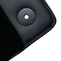 Black Floor Mats for Audi TT MK2 Coupe (2006-2014) with Leather - AutoWin
