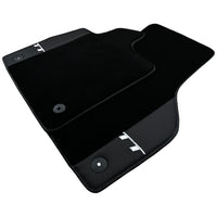 Black Floor Mats for Audi TT MK3 Coupe (2019-2023) with Leather - AutoWin