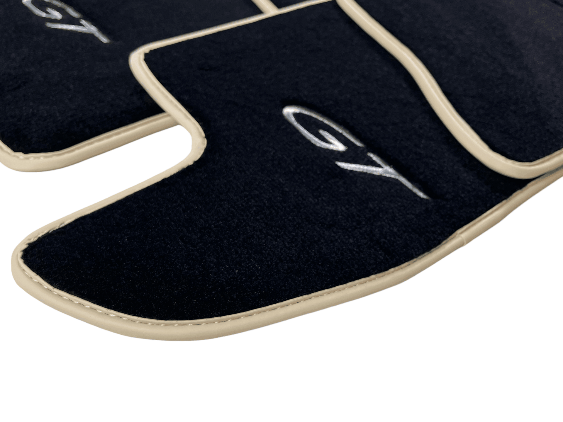 Black Floor Mats For Bentley Continental GT (2011–2018) With Beige Trim - AutoWin