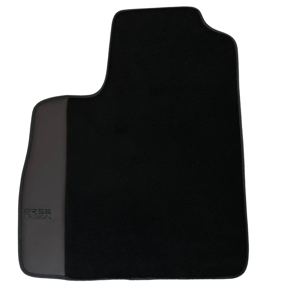 Black Floor Mats for Bentley Continental GT (2011–2018) with Dark Brown Leather | ER56 Design - AutoWin