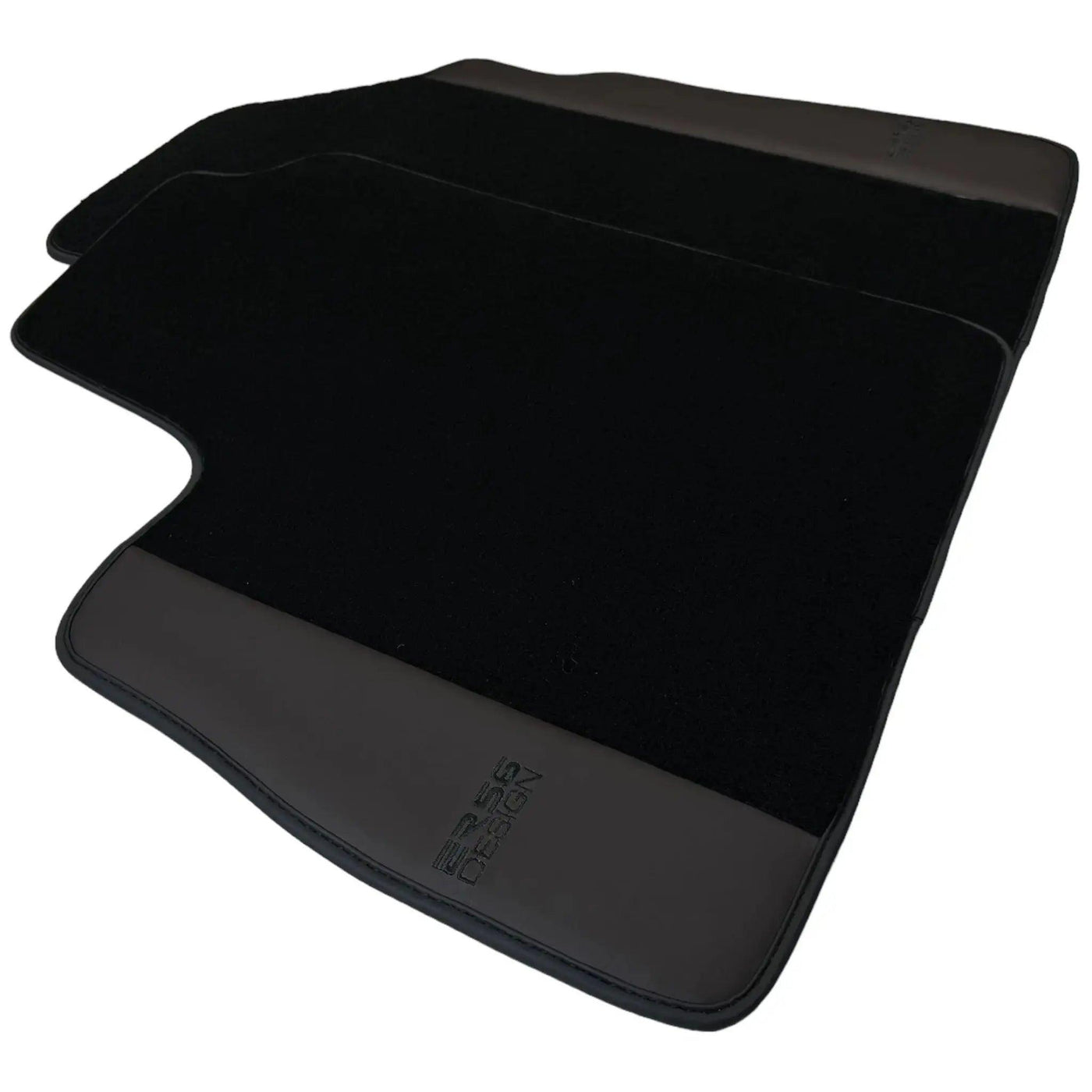 Black Floor Mats for Bentley Continental GT (2011–2018) with Dark Brown Leather | ER56 Design - AutoWin
