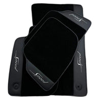 Black Floor Mats For Bentley Continental GT (2018–2023) Speed with Leather - AutoWin