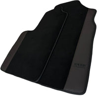 Black Floor Mats for Bentley Continental GTC (2006–2011) with Dark Brown Leather | ER56 Design - AutoWin