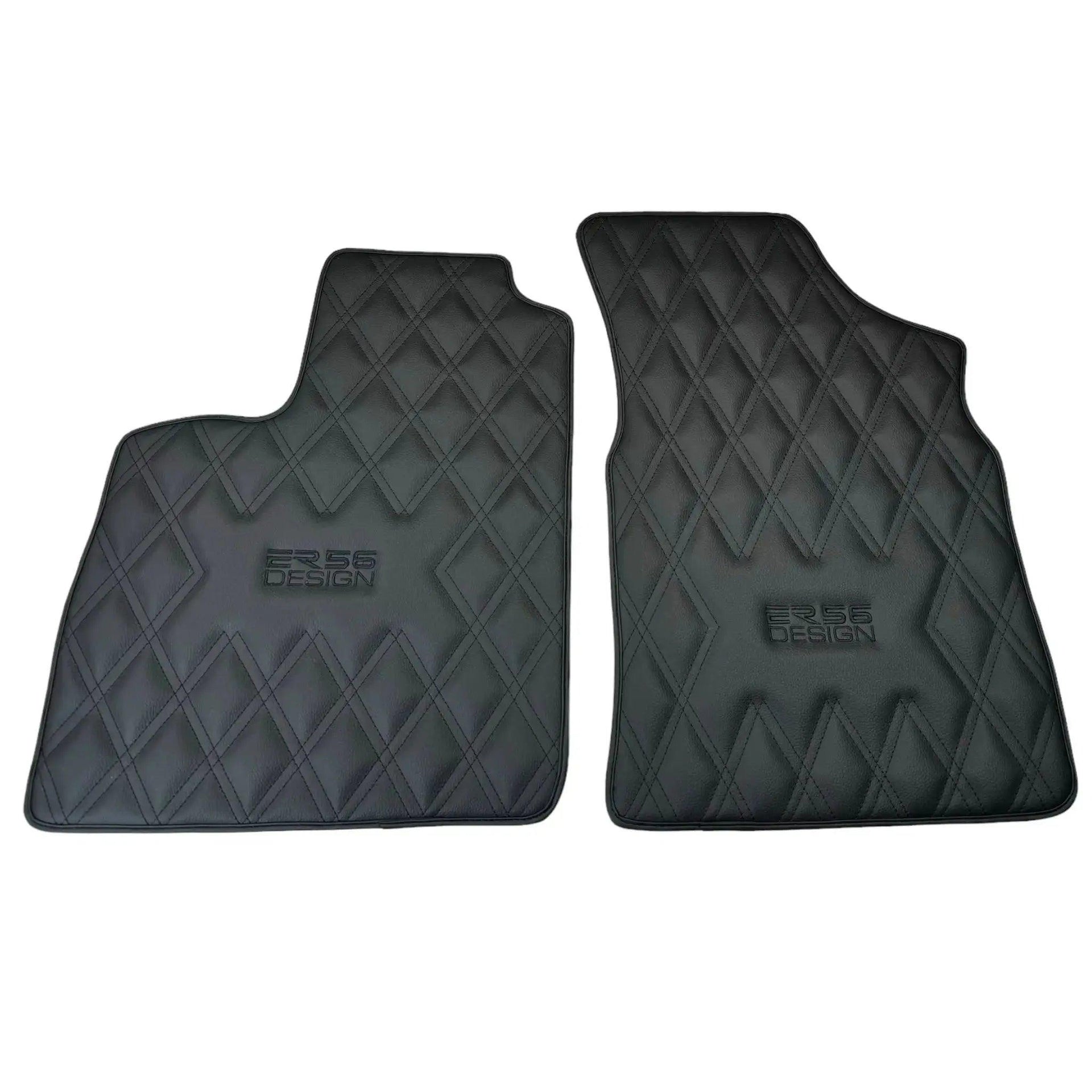 Black Floor Mats for Bentley Continental GTC (2006–2011) with Leather | ER56 Design - AutoWin