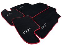Black Floor Mats For Bentley Continental GTC (2006–2011) With Red Trim - AutoWin