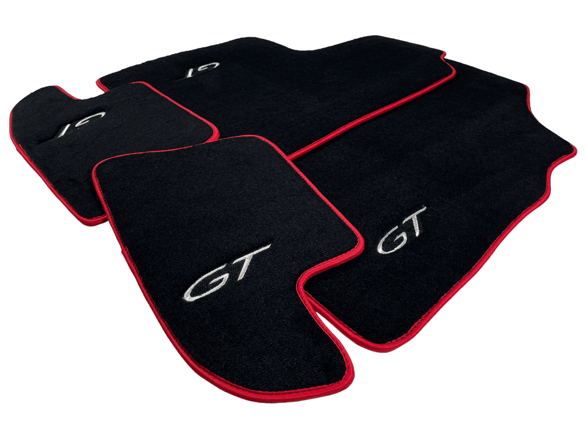 Black Floor Mats For Bentley Continental GTC (2006–2011) With Red Trim - AutoWin