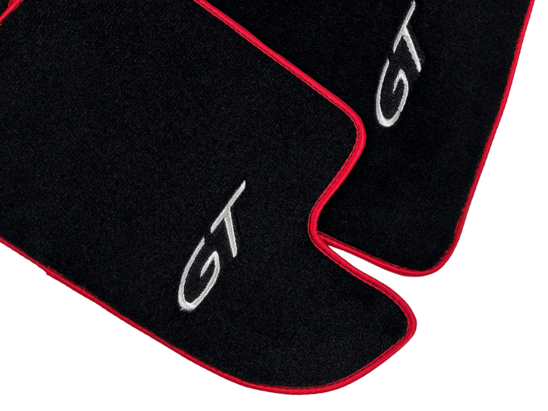 Black Floor Mats For Bentley Continental GTC (2006–2011) With Red Trim - AutoWin