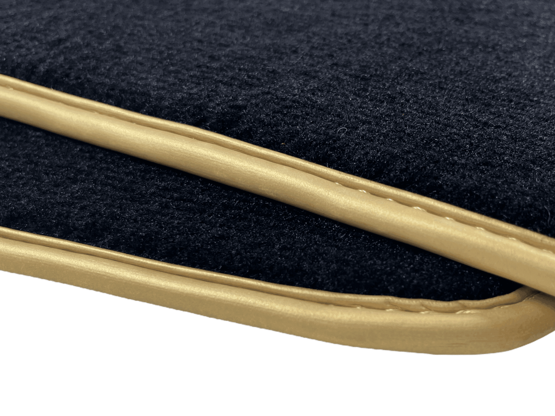 Black Floor Mats For Bentley Continental GTC (2011-2018) With Gold Color Trim - AutoWin
