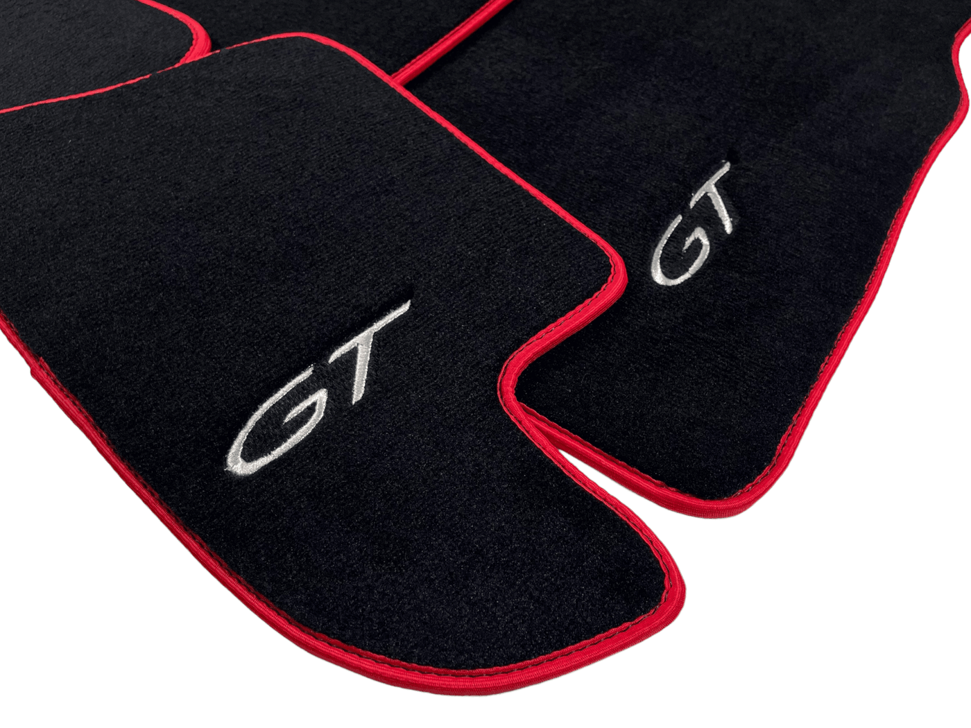 Black Floor Mats For Bentley Continental GTC (2011-2018) With Red Trim - AutoWin