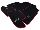 Black Floor Mats For Bentley Continental GTC (2011-2018) With Red Trim - AutoWin
