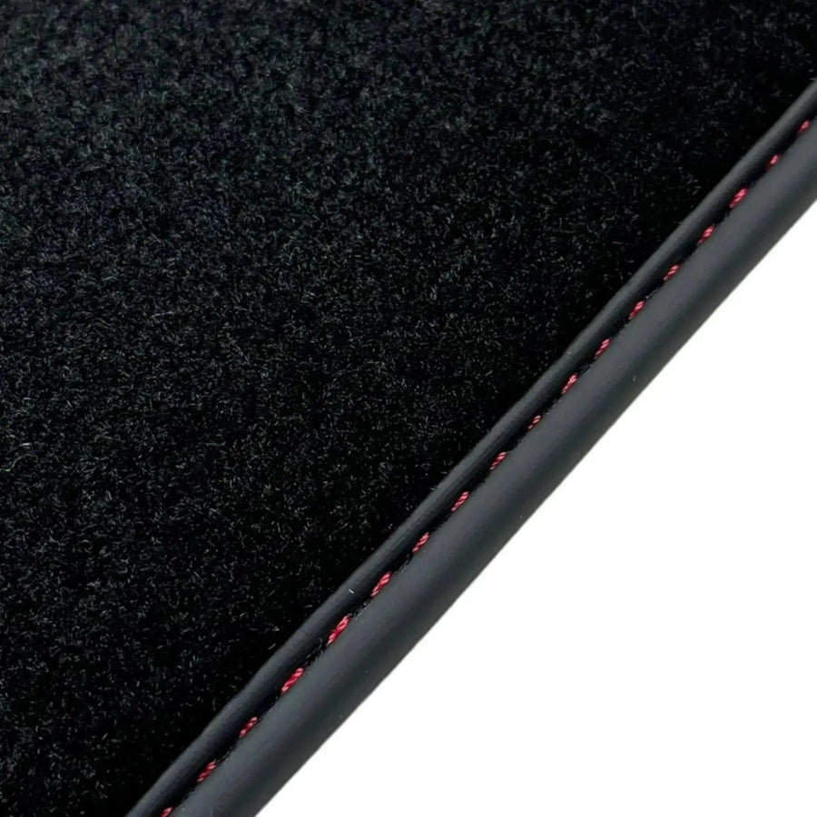 Black Floor Mats for Bentley Continental GTC (2011–2018) with Red Leather | ER56 Design - AutoWin