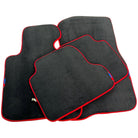 Black Floor Mats For BMW 4 Series F32 With M Package | Red Trim - AutoWin