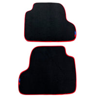 Black Floor Mats For BMW 4 Series F32 With M Package | Red Trim - AutoWin
