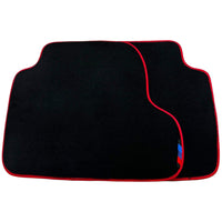 Black Floor Mats For BMW 4 Series F32 With M Package | Red Trim - AutoWin