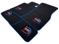 Black Floor Mats For BMW 4 Series G23 Convertible ER56 Design Limited Edition Blue Trim - AutoWin