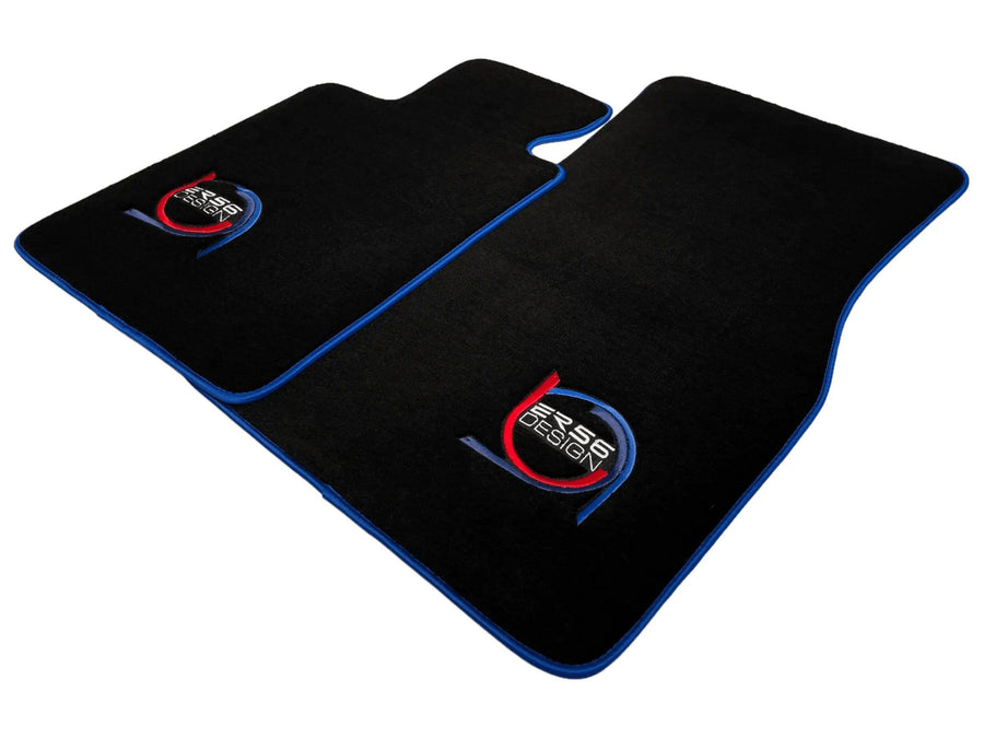 Black Floor Mats For BMW 4 Series G26 Gran Coupe ER56 Design Limited Edition Blue Trim - AutoWin