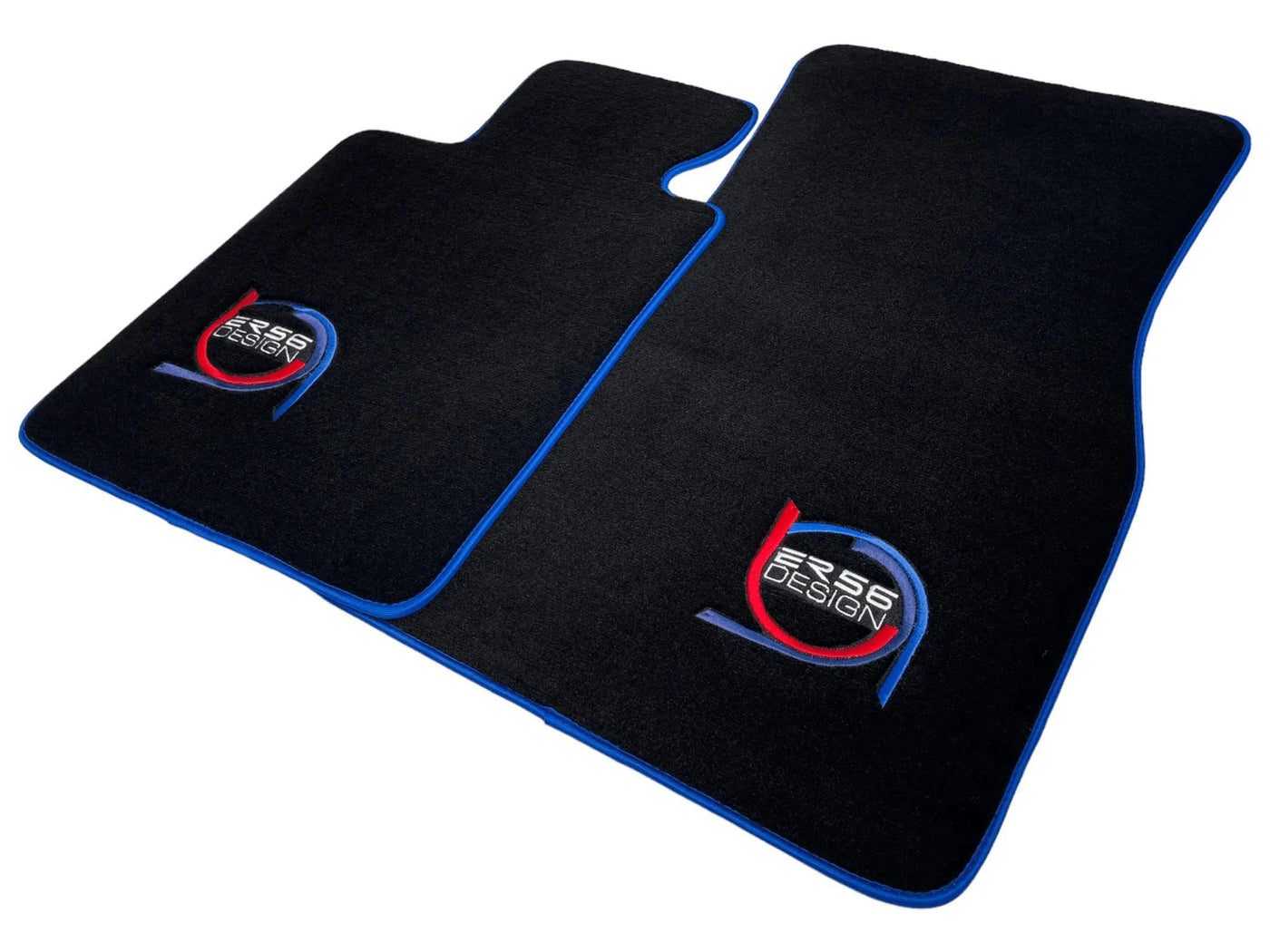 Black Floor Mats For BMW 5 Series E28 Sedan ER56 Design Limited Edition Blue Trim - AutoWin