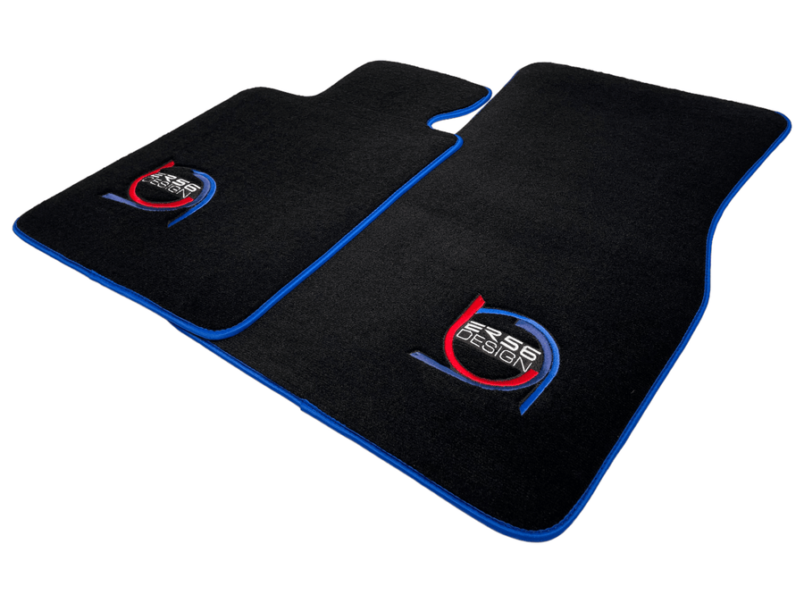 Black Floor Mats For BMW M5 G90 (2023-2026) Sedan ER56 Design Limited Edition Blue Trim - AutoWin